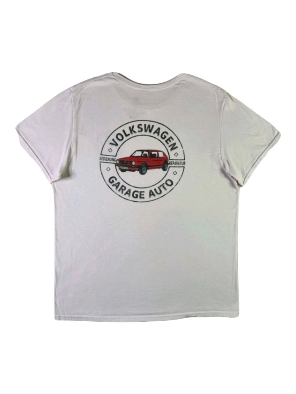Volkswagen Garage Auto Double Sided MK2 Golf Graphic Tee White Large T-shirt